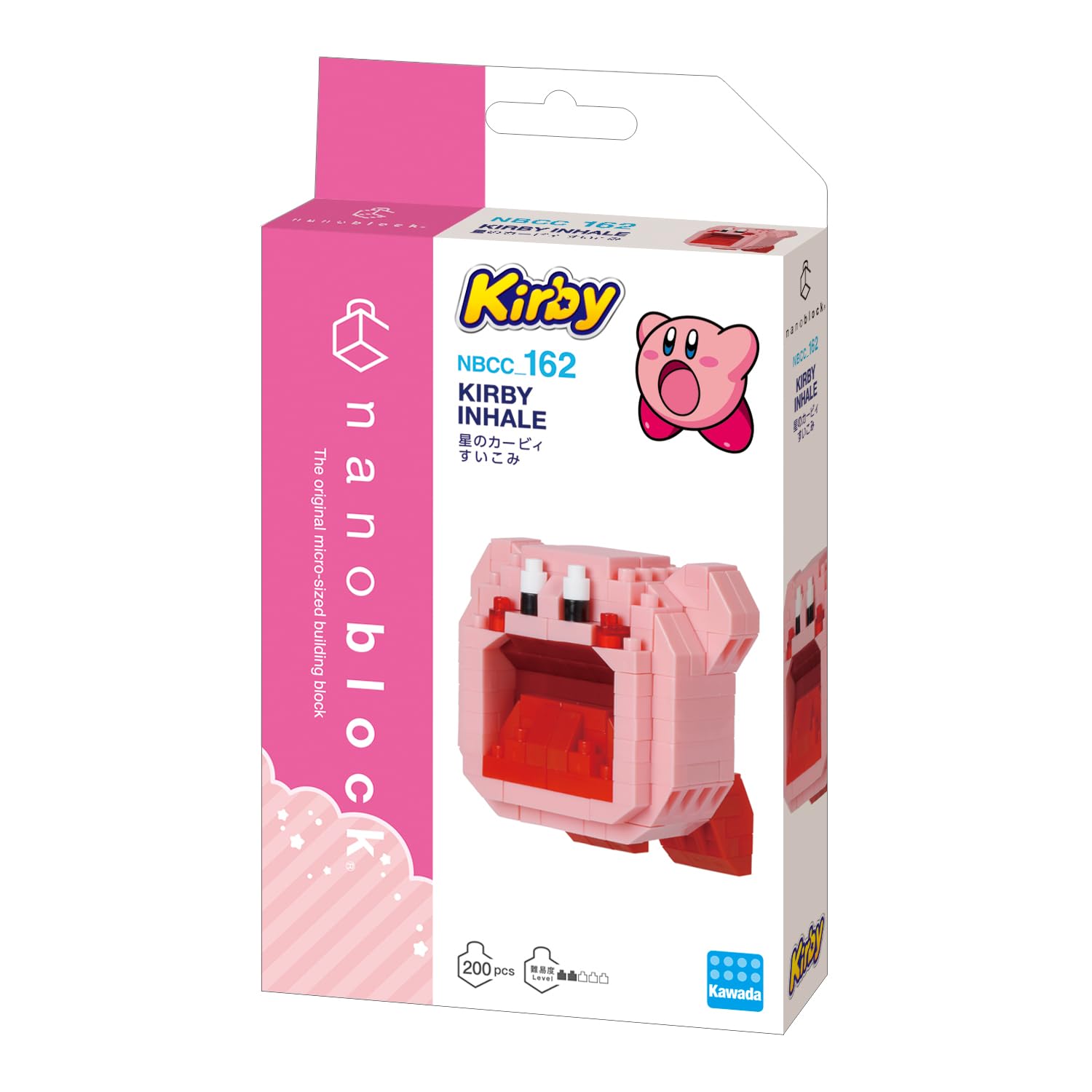 Nanoblock Kirby box shows Bandai Namco label ensuring licensed collectible