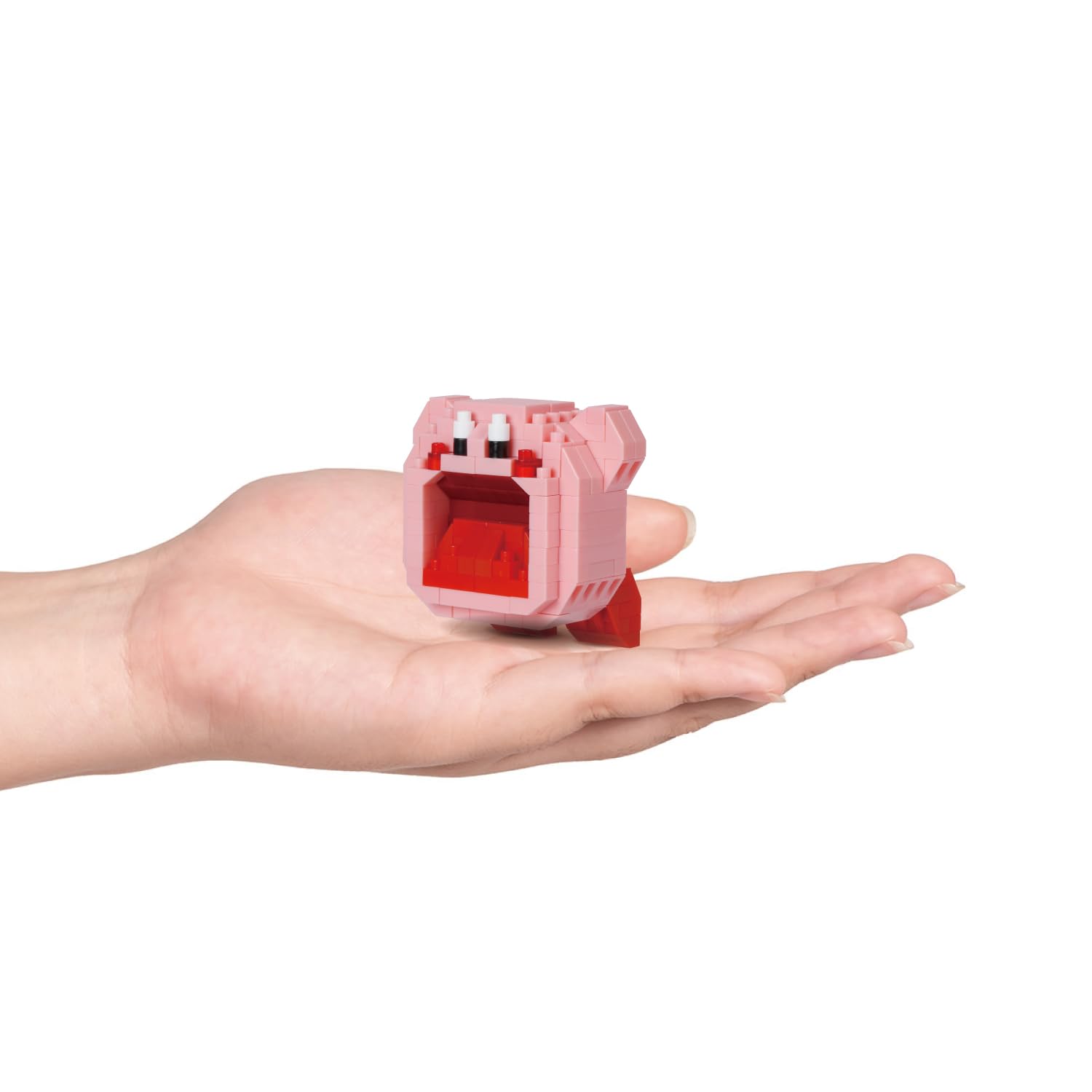 Nanoblock Kirby palm-size model ideal for desk display and hobby building