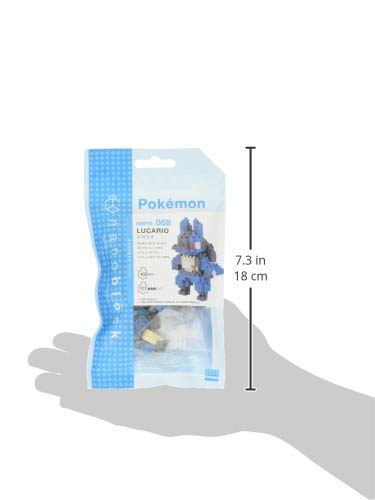 Nanoblock Lucario palm-size model ideal for shelf display