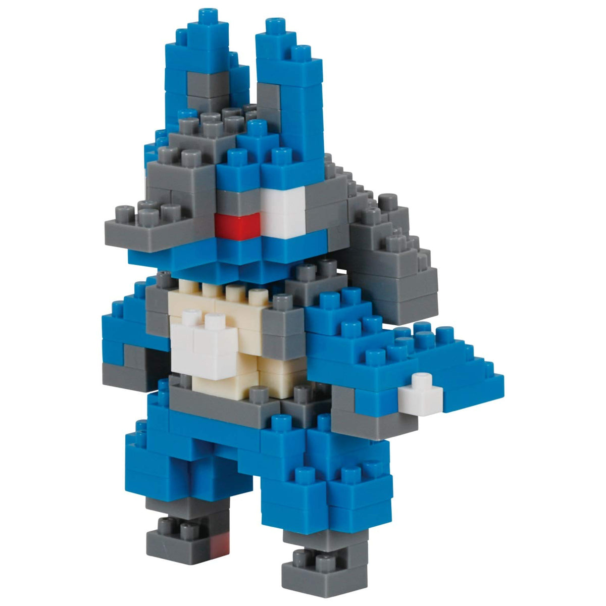 Nanoblock Lucario Pokémon Collection figure—compact desk-ready display