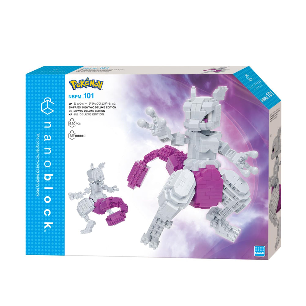 Compact Nanoblock Mewtwo Deluxe display piece for desks