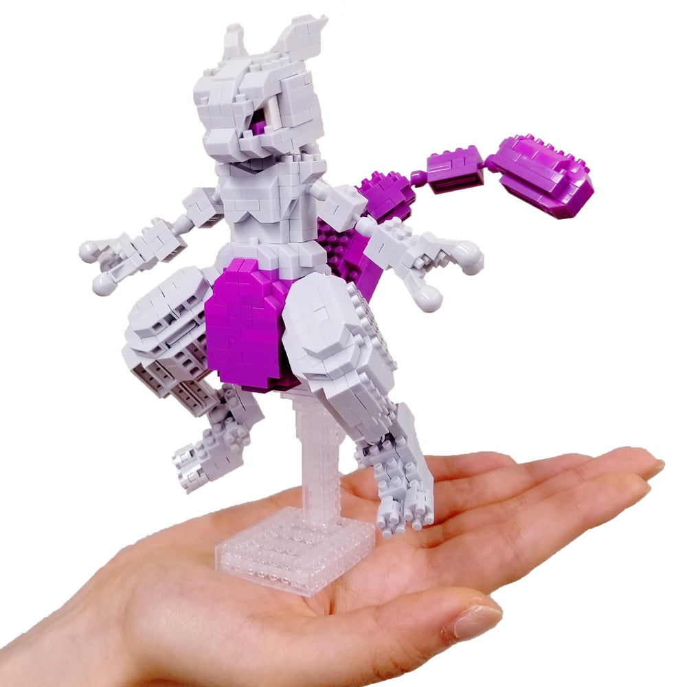 Step-by-step instructions included with Nanoblock Mewtwo Deluxe kit