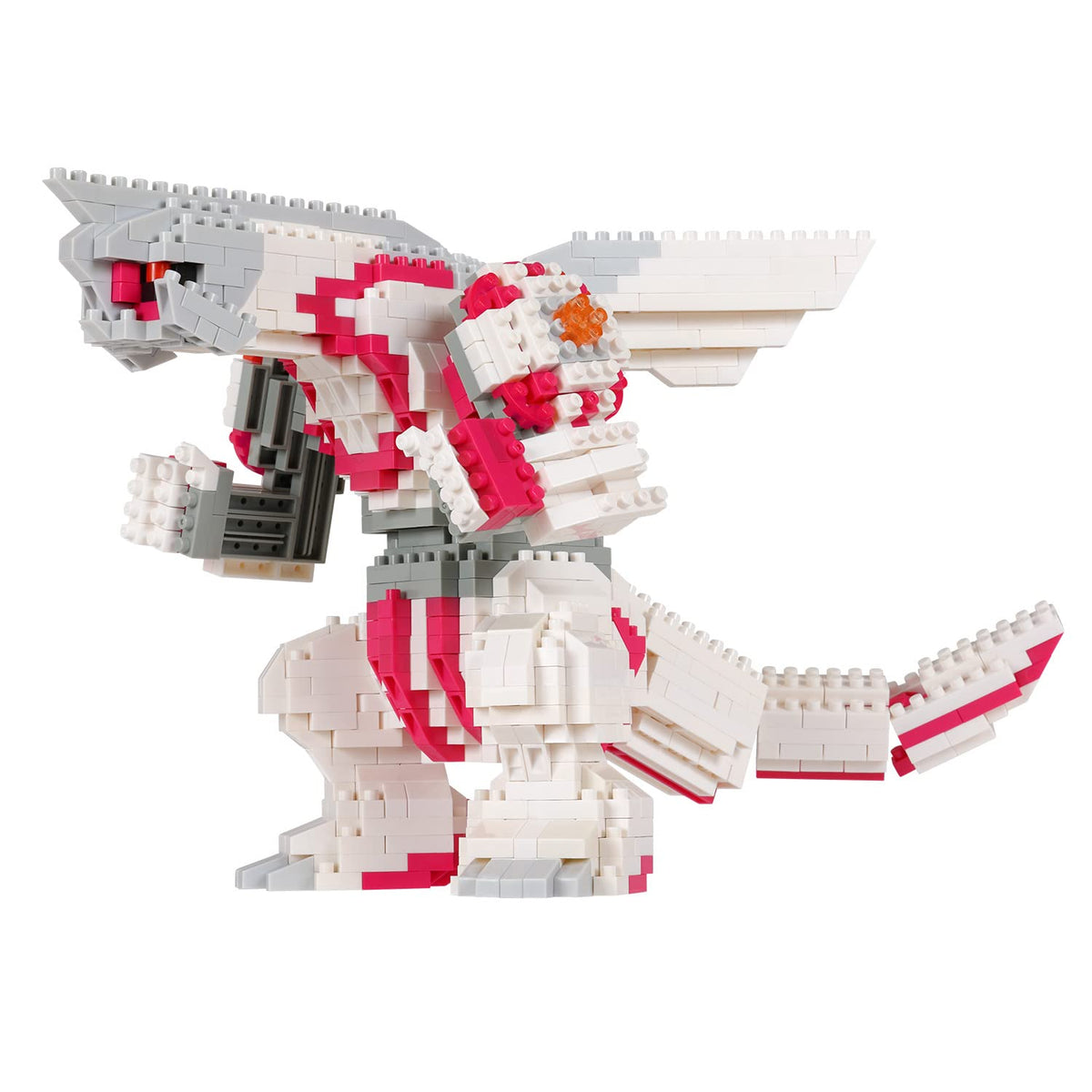 Nanoblock Palkia DX close-up detail highlighting tiny bricks for precision