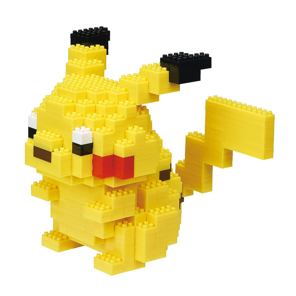 Nanoblock Pikachu DX model detail close-up for display and collection.