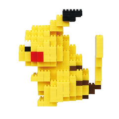 Nanoblock Pikachu DX standing figure ready for shelf display.
