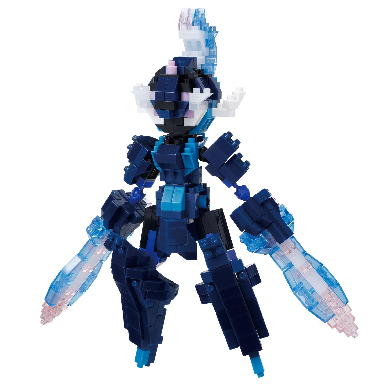 Nanoblock Ceruledge standing model for display and collection.