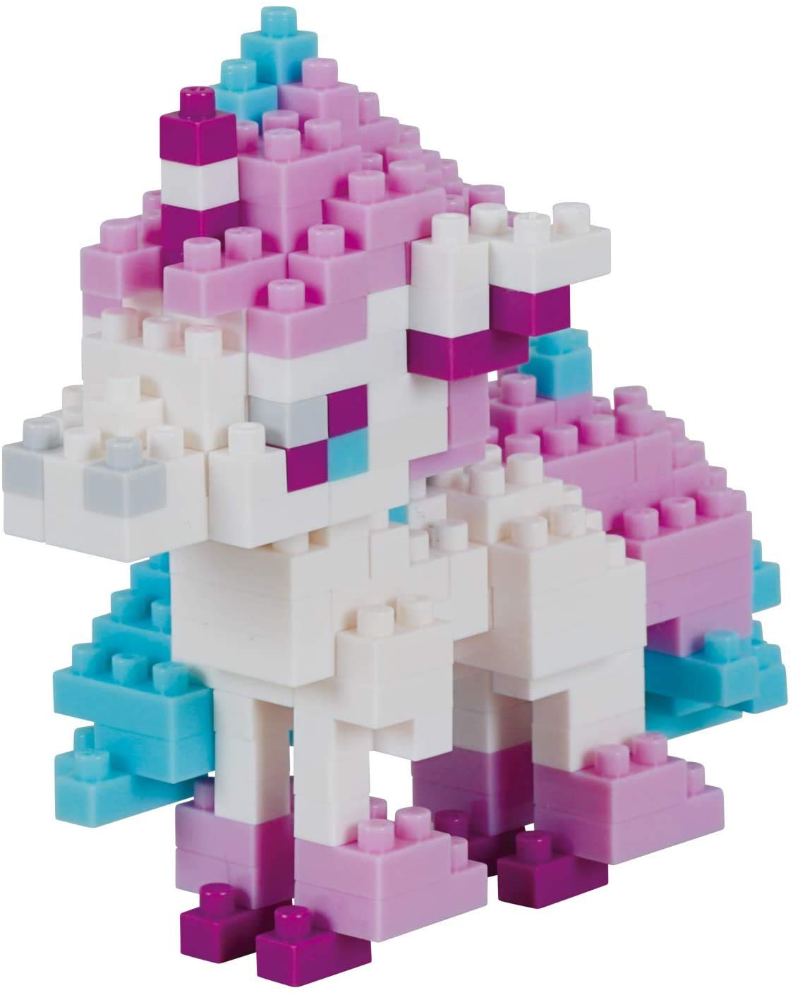 Nanoblock Pokémon Galar Ponyta assembly: compact 180-piece model ideal for tabletop display