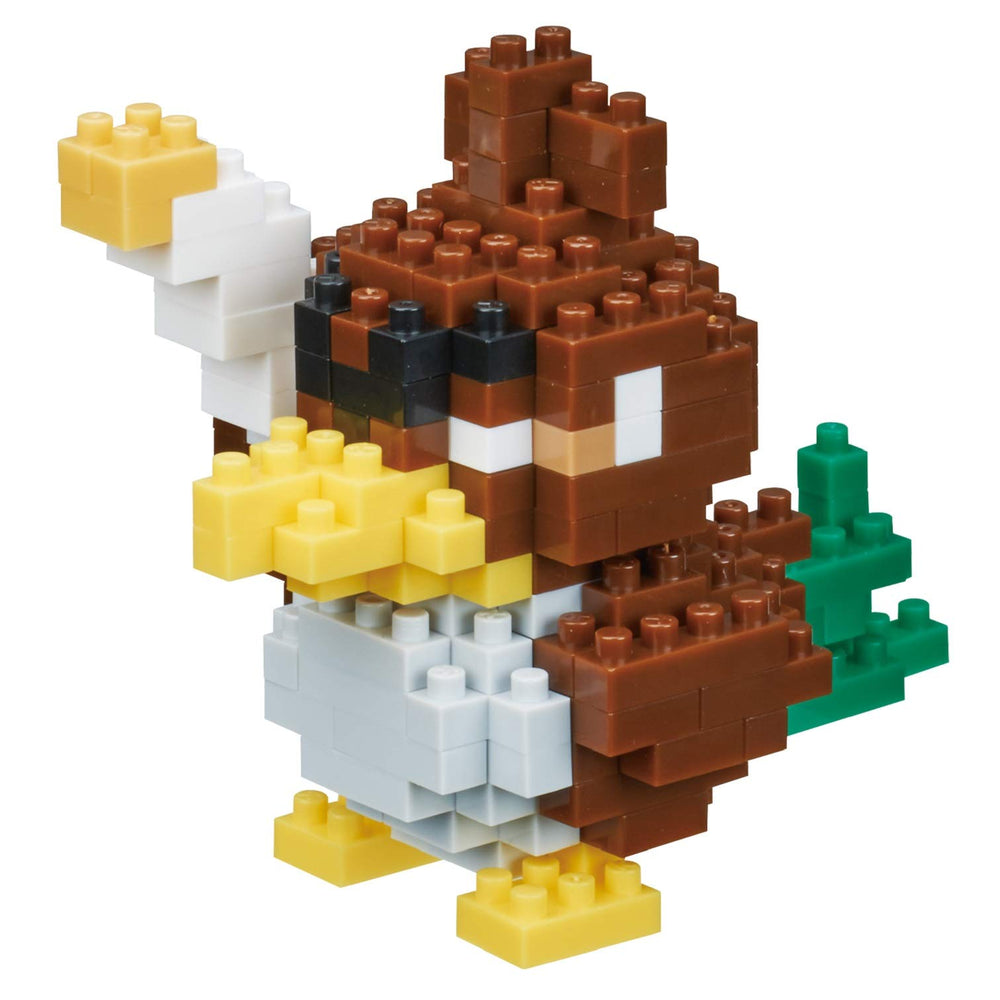 Nanoblock Galarian Farfetch'd build kit shows compact, display-ready model.