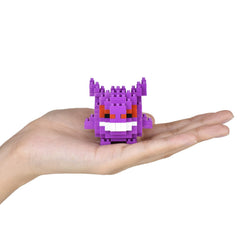 Nanoblock Gengar desktop display sculpture fits neatly on a desk.