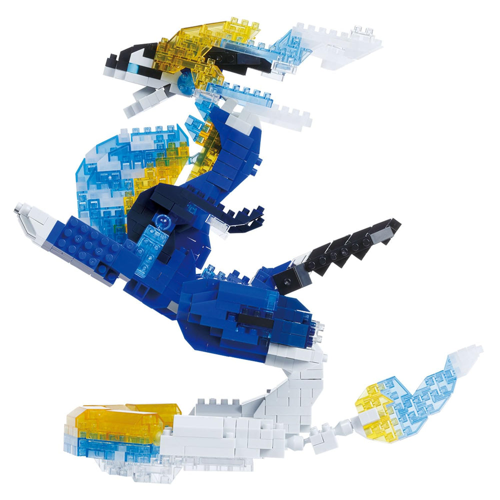 Nanoblock Miraidon DX assembly build; tactile satisfaction from connecting blocks.