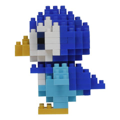 Nanoblock Pokémon Piplup display model on a desk sparks conversation.