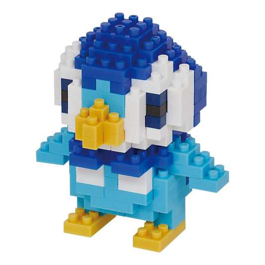 Nanoblock Pokémon Piplup palm-sized display figure for desk inspiration.