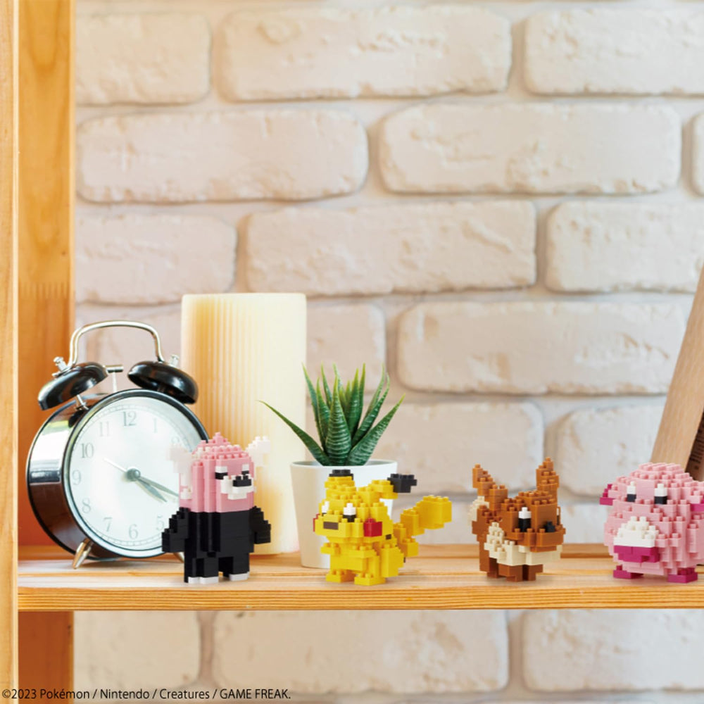 nanoblock Pokémon Pikachu kit — 120 pieces for hands-on building and pixel art.