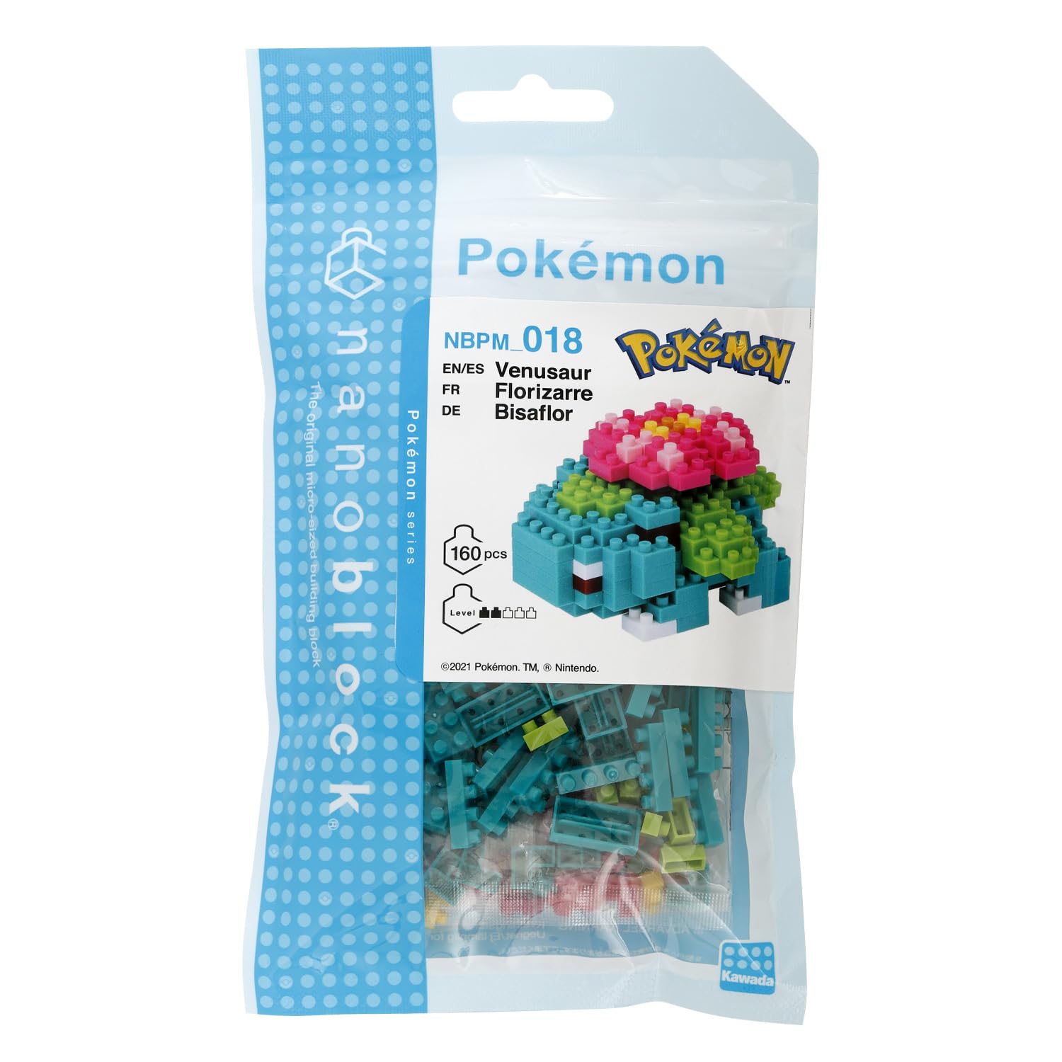 Nanoblock Pokémon Venusaur tiny bricks detail for creative building