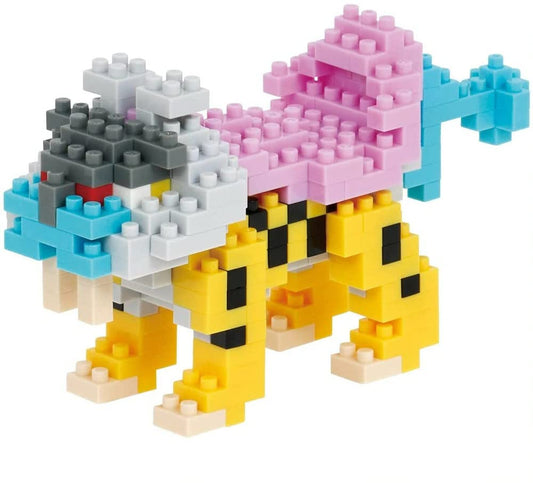 Nanoblock Raikou detailed face close-up for display and collection.