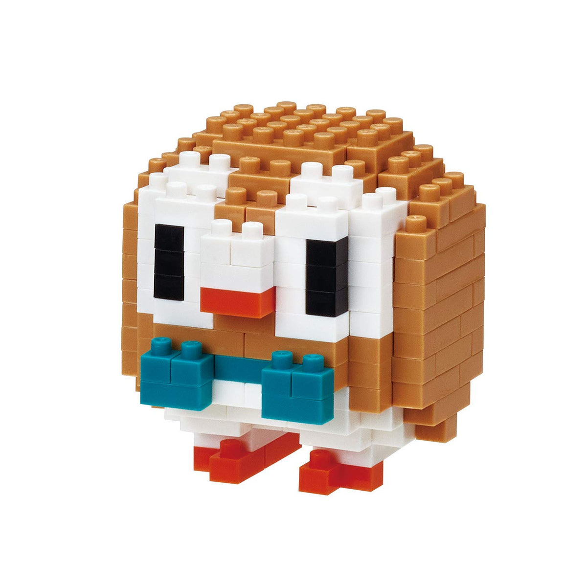 Nanoblock Rowlet assembly detail for precise display