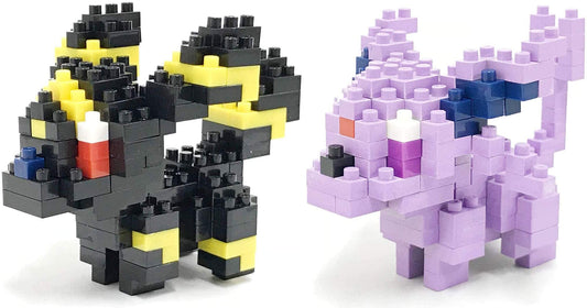 Nanoblock Umbreon assembled size 44x51x60 ideal as a desk ornament.