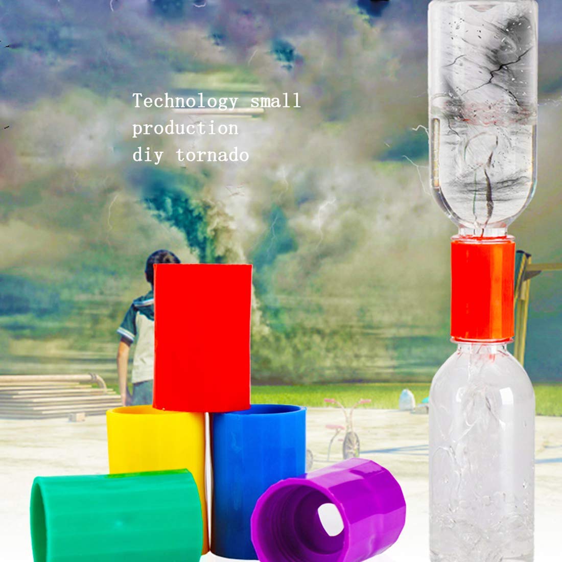 NANAOUS Tornado purple connectors inspire imaginative structures during education play.