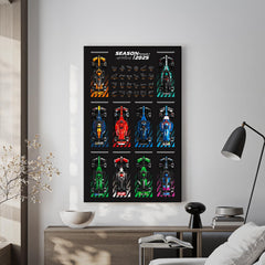 NAOCARD bedroom display on the wall illustrates space-saving display.