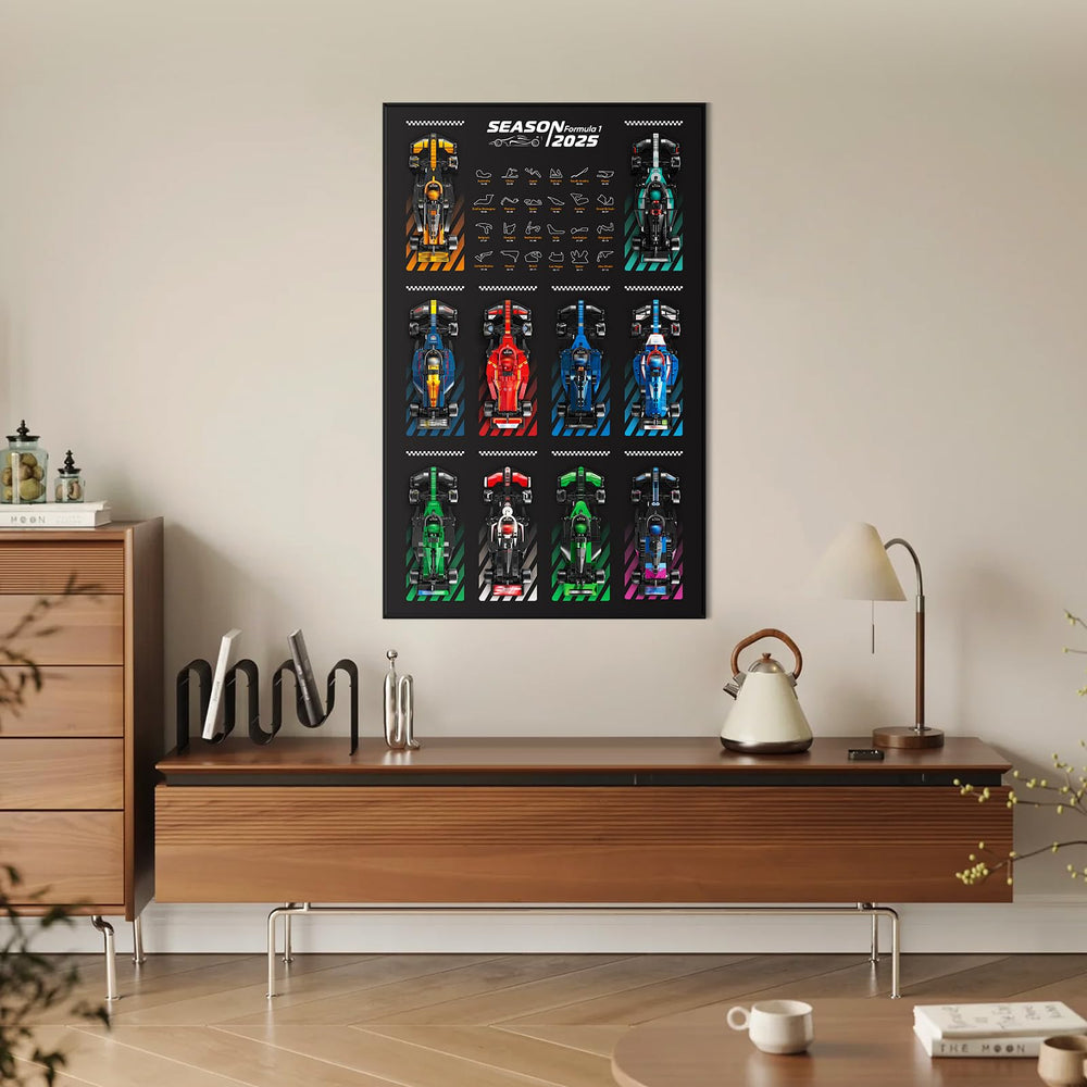 NAOCARD display wallboard showcases the collection in a compact living space.