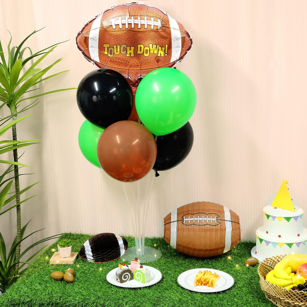 Naozinebi 12-inch matte black balloons provide contrasting color for team themes