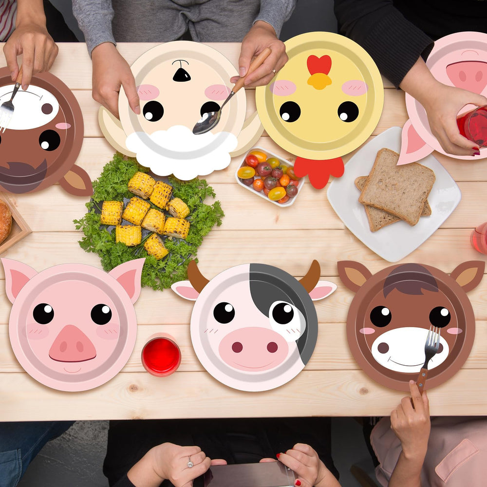 Naozinebi barnyard plates set elevating party presentation