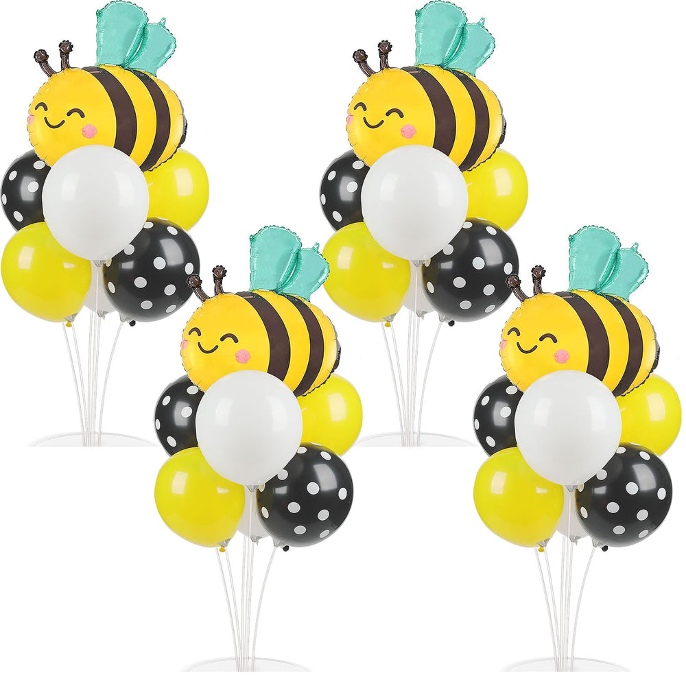 Naozinebi bee baby shower balloons stand kit on a table centerpiece setup for stylish decor