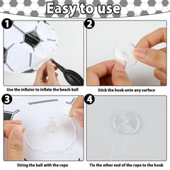 Naozinebi easy-to-inflate beach ball for quick setup and reusable fun.