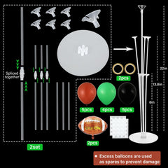 Naozinebi football foil balloons add a shiny focal point to party decor