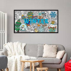 Naozinebi kid-friendly art print encourages imagination during holidays.