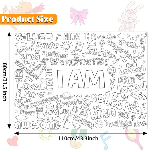 Naozinebi I AM affirmations print to boost focus during group coloring