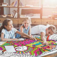 Naozinebi mandala poster with laminated back resists moisture during coloring.