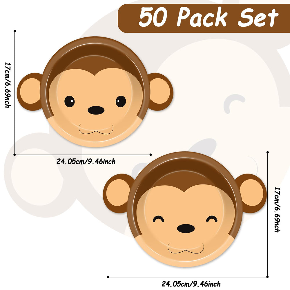 Naozinebi monkey plates style B; playful second pattern to decorate the table.