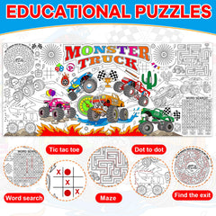 Naozinebi monster trucks wheels pattern—engaging design for kids to color