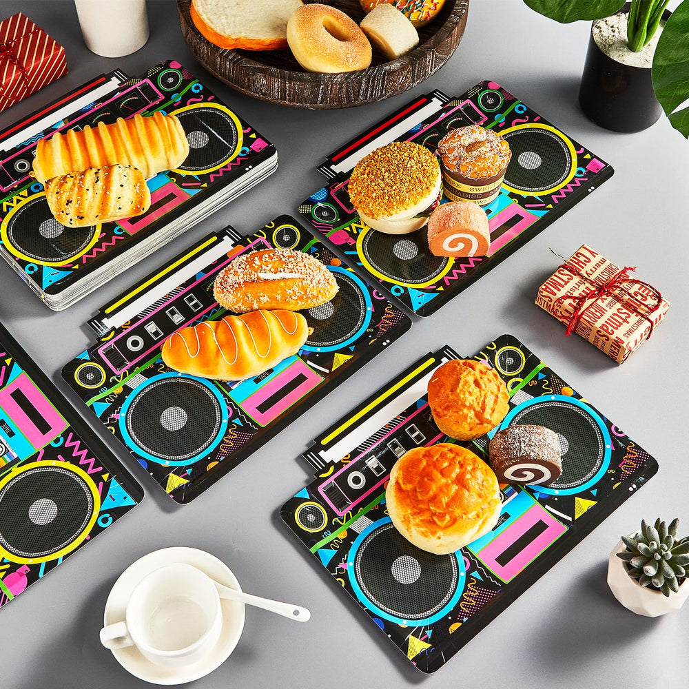 Naozinebi radio boombox plates disposable for quick post-party cleanup