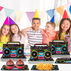 Naozinebi radio boombox plates party tableware for 80s/90s celebrations