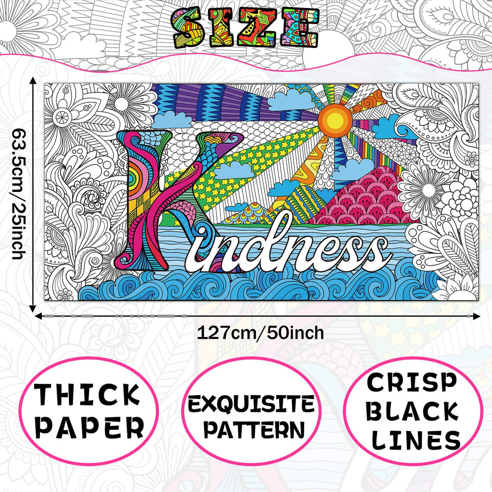 Naozinebi thick paper poster provides a durable, non-toxic coloring experience.