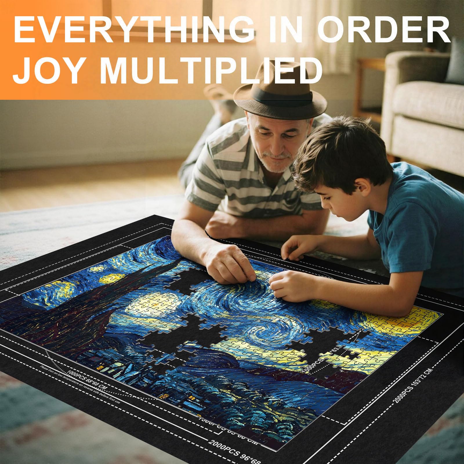 Napzy Jigsaw Puzzle Mat rolled up for compact storage.