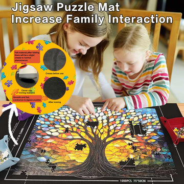 Napzy Puzzle Mat Rollup color trays help organized sorting