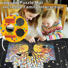 Napzy puzzle mat rollup includes a drawstring storage bag for accessories.