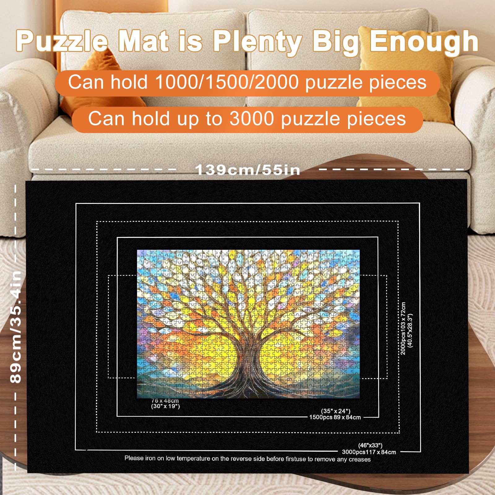 Napzy puzzle mat rollup folds for easy storage and portability.