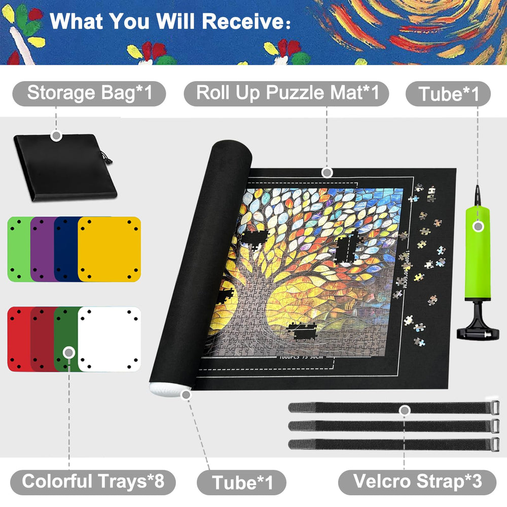Napzy Puzzle Mat Rollup foldable design for easy storage