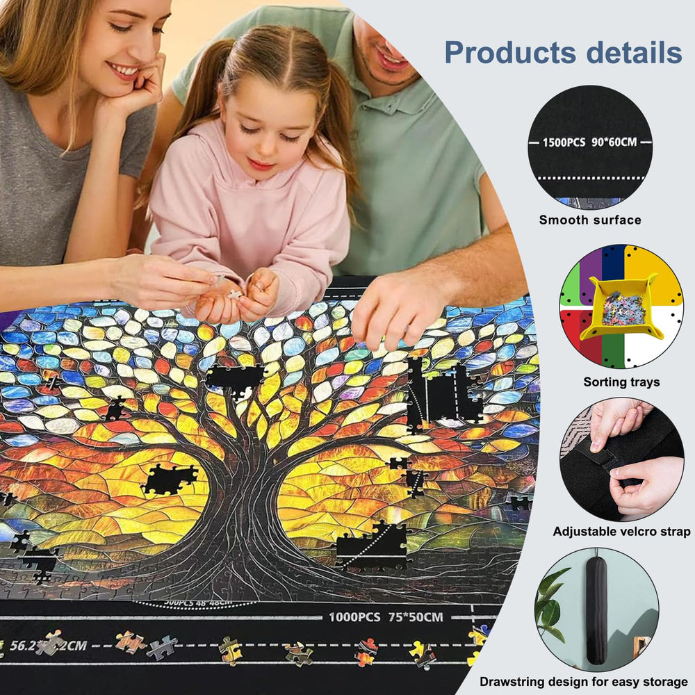 Napzy Puzzle Mat Rollup large puzzle area in a spacious workspace