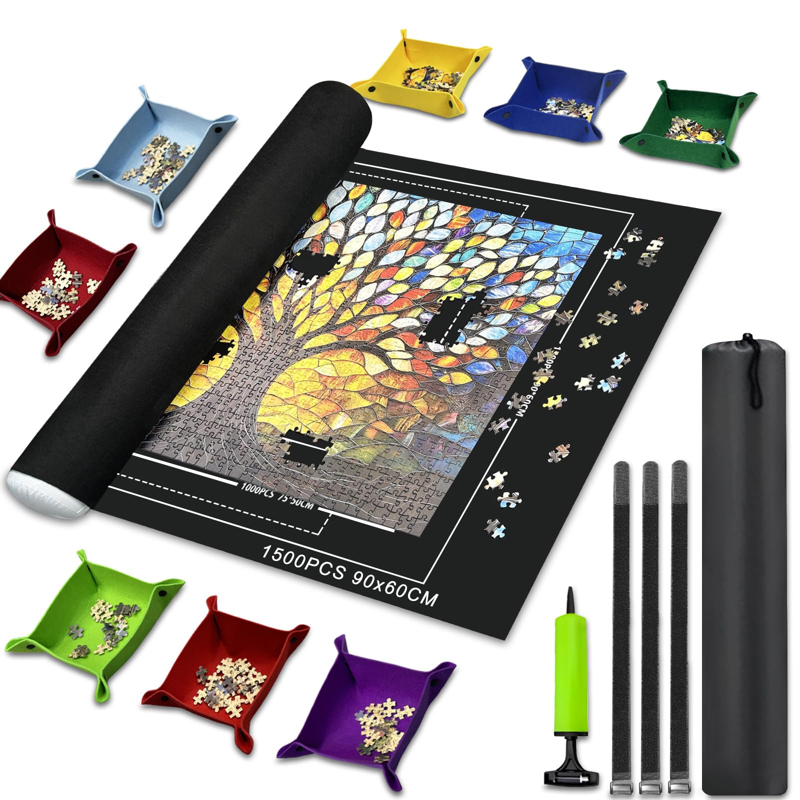 Napzy Puzzle Mat Rollup large board for up to 1500-piece puzzles