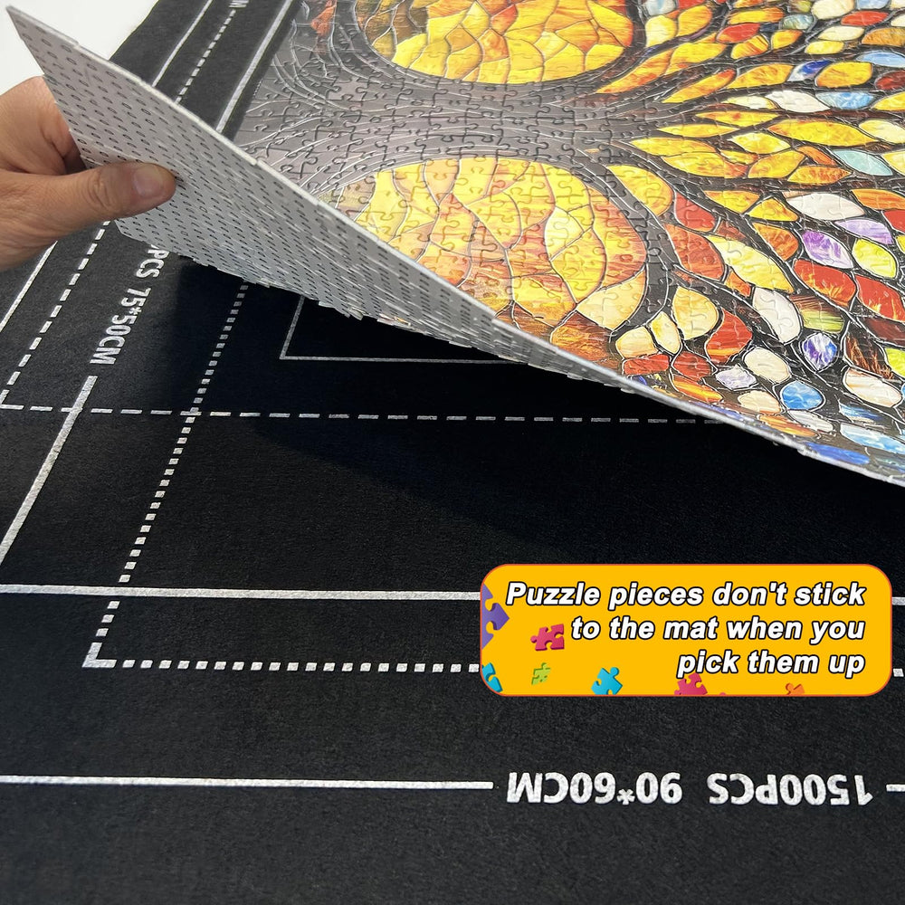 Napzy Puzzle Mat Rollup soft felt surface protects pieces