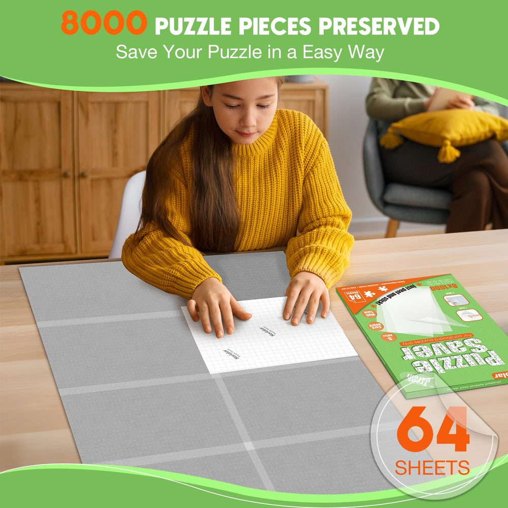 Nariolar Puzzle Saver Sheets close-up highlighting ultra-strong adhesion.
