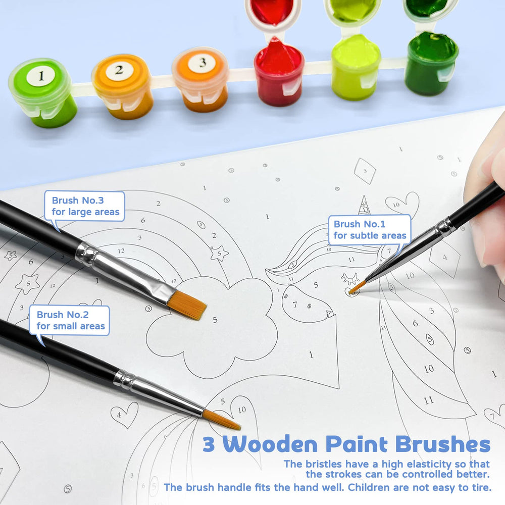 12 rich acrylic paints for bold shading in Nariolar Triceratops kit