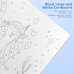 Child-friendly setup for Nariolar Triceratops painting session