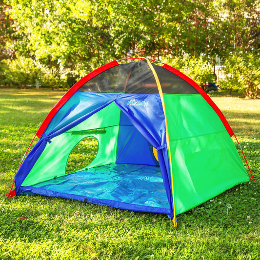 NARMAY Play Tent setup with tunnel ports demonstrates easy assembly.