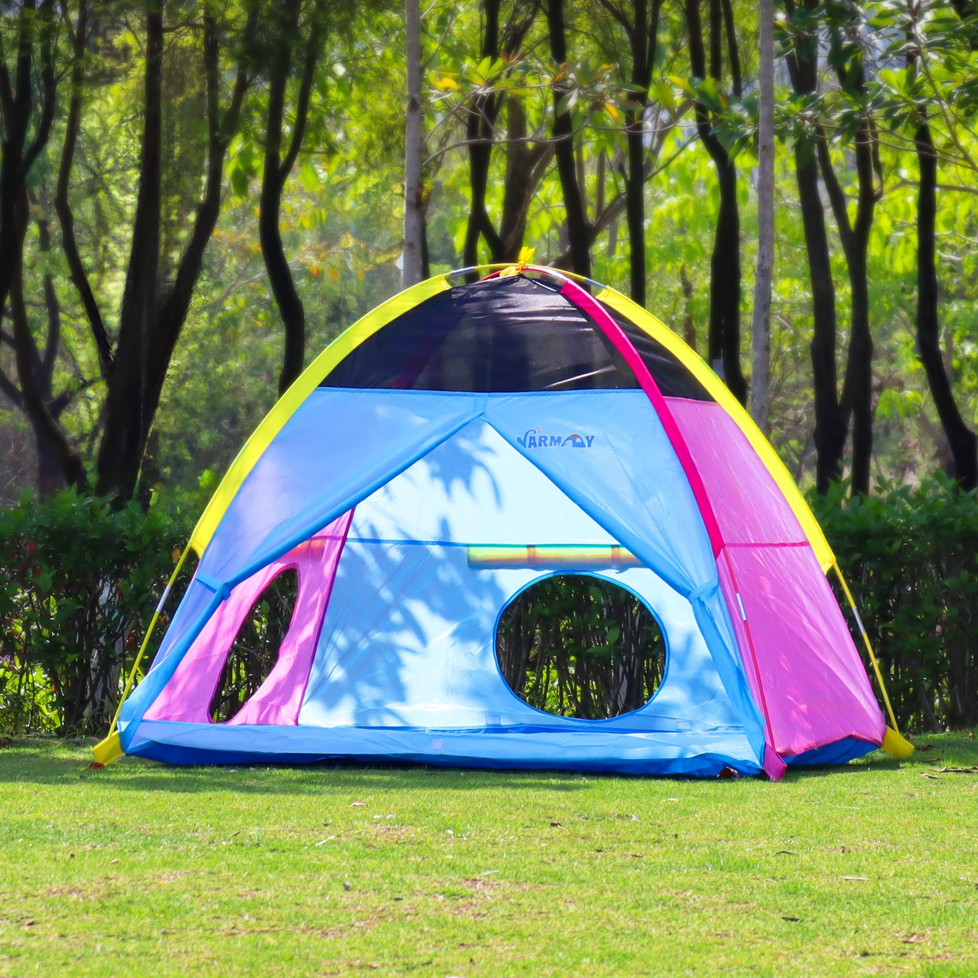 Spacious interior of NARMAY Play Tent for multiple kids and toys